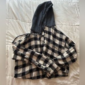 American Eagle Flannel Hoodie